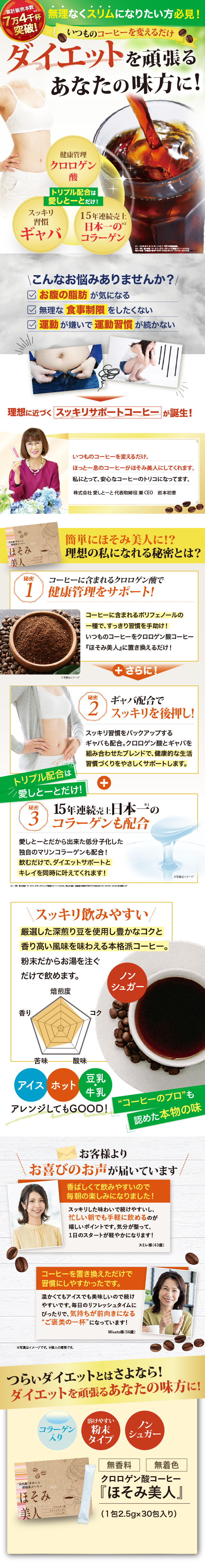 ダイエットコーヒーで健康と美容をサポートする人気商品