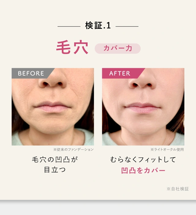 検証.1毛穴カバー力