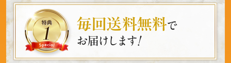 毎回送料無料でお届けします！