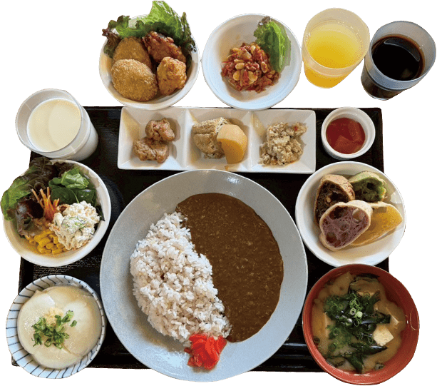 グルテンフリーたっぷり野菜カレー御膳